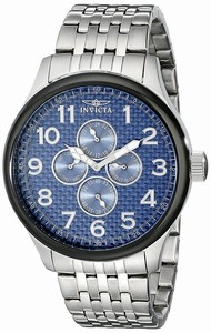 Invicta Blue Dial Stainless Steel Band Watch #18668 (Men Watch)