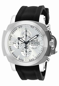 Invicta Automatic Chronograph Day Date Black Silicone Watch # 18703 (Men Watch)