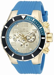 Invicta Pro Diver Quartz Multifunction Dial Blue Silicone Watch # 18740 (Men Watch)