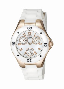 Invicta White Dial Fixed White Ion-plated Band Watch #18798 (Women Watch)