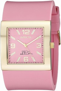 Invicta Angel Quartz Analog Pink Polyurethane Watch # 18812 (Women Watch)