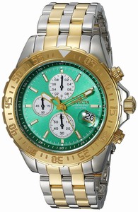 Invicta Green Dial Stainless Steel Band Watch #18853 (Men Watch)