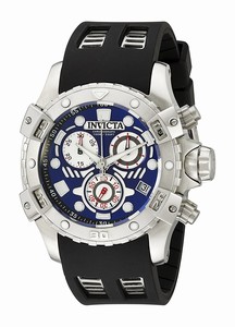 Invicta Specialty Quartz Chronograph Date Black Polyurethane Watch # 18858 (Men Watch)