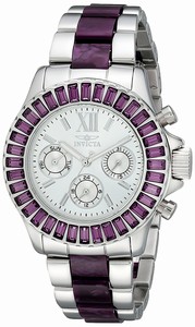 Invicta Silver Dial Chronograph Screw-down-crown Watch #18870 (Women Watch)