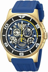 Invicta Black Skeleton Quartz Watch #18948 (Men Watch)