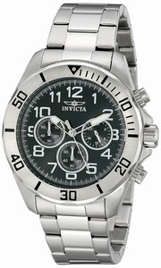 Invicta Black Dial Stainless Steel Band Watch #18954 (Men Watch)