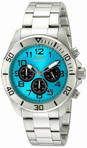 Invicta Blue Dial Stainless Steel Band Watch #18956 (Men Watch)