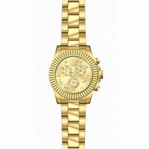 Invicta Gold Dial Fixed Gold-plated Watch #18958 (Men Watch)