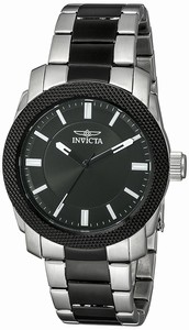 Invicta Black Dial Stainless Steel Band Watch #18962 (Men Watch)