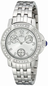 Invicta Silver Dial Stainless Steel Band Watch #18963 (Women Watch)
