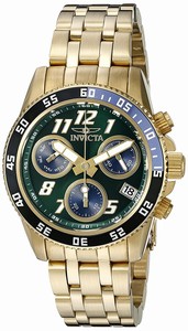 Invicta Green Dial Stainless Steel Band Watch #19194 (Men Watch)