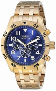 Invicta Blue Dial Stainless Steel Band Watch #19202 (Men Watch)