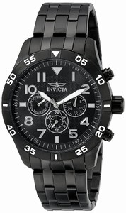 Invicta Black Dial Stainless steel Band Watch # 19206 (Men Watch)