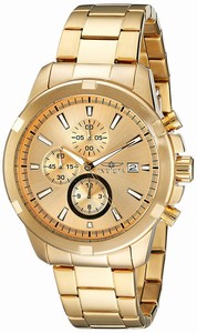 Invicta Gold Dial Stainless Steel Band Watch #19222 (Men Watch)
