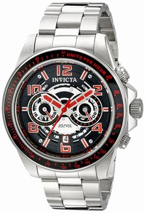 Invicta Black Skeleton Quartz Watch #19284 (Men Watch)