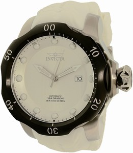 Invicta White Dial Black Ion-plated Band Watch #19304 (Men Watch)