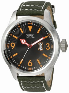 Invicta Aviator Quartz Analog Date Green Nylon Watch # 19417 (Men Watch)