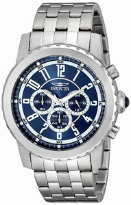 Invicta Blue Dial Stainless Steel Band Watch #19464 (Men Watch)