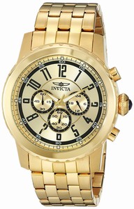 Invicta Gold Dial Stainless Steel Watch #19465 (Men Watch)