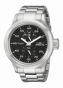 Invicta Black Dial Stainless Steel Band Watch #19491 (Men Watch)