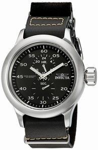 Invicta Pro Diver Quartz Multifunction Dial Black Leather Watch # 19494 (Men Watch)