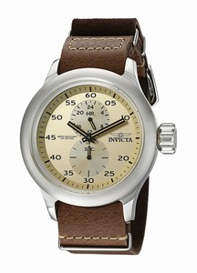 Invicta Russian Diver Quartz Analog Brown Leather Watch # 19498 (Men Watch)