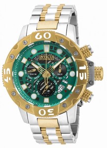 Invicta Green Dial Stainless Steel Band Watch #19574 (Men Watch)