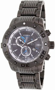 Invicta Charcoal Dial Uni-directional Rotating Gunmetal Ion-plated Band Watch #19595 (Men Watch)