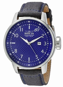 Invicta S1 Rally Quartz Blue Dial Date Canvas Watch # 19613 (Men Watch)