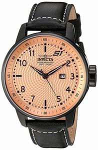 Invicta S1 Rally Quartz Analog Date Black Leather Watch # 19617 (Men Watch)