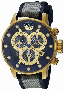 Invicta Grey And Blue Quartz Watch #19626 (Men Watch)