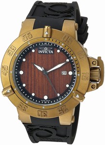 Invicta Subaqua Quartz Analog Date Black Silicone Watch # 19642 (Men Watch)