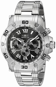 Invicta Black Dial Chronograph Watch #19696 (Men Watch)