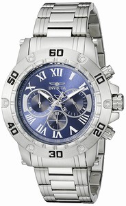 Invicta Blue Dial Stainless Steel Band Watch #19697 (Men Watch)