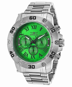 Invicta Green Dial Stainless Steel Band Watch #19698 (Men Watch)