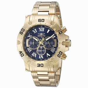 Invicta Blue Dial Gold Band Watch #19699 (Women Watch)