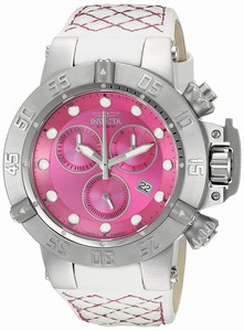 Invicta Pink Dial Stainless Steel Band Watch #19757 (Women Watch)