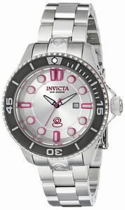 Invicta Silver Dial Stainless Steel Band Watch #19814 (Women Watch)