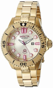 Invicta Gold Quartz Watch #19821 (Women Watch)