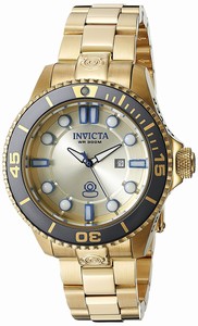 Invicta Gold Dial Stainless Steel Band Watch #19824 (Women Watch)