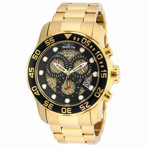 Invicta Black Dial Stainless Steel Band Watch #19837SYB (Men Watch)