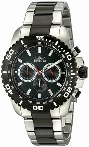 Invicta Black Dial Stainless Steel Band Watch #19844 (Men Watch)