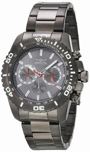 Invicta Grey Dial Chronograph Rotating Bezel Watch #19847 (Men Watch)