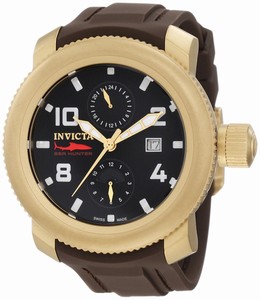 Invicta Black Dial Chronograph Luminous Stop-watch Watch #1986 (Men Watch)