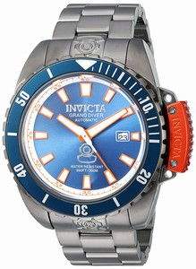 Invicta Blue Dial Measures Seconds Screw-down-crown Luminous Watch #19870 (Men Watch)