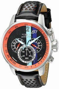 Invicta Black And Orange (blue Accented) Quartz Watch #19897 (Men Watch)