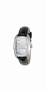 Invicta Lupah Quartz Mother of Pearl Dial Black Leather Watch # 19942 (Women Watch)