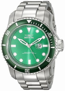 Invicta Green Dial Stainless Steel Watch #20096 (Men Watch)