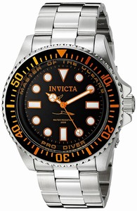 Invicta Black Dial Stainless Steel Band Watch #20120 (Men Watch)