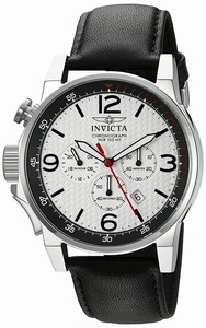 Invicta I Force Quartz Chronograph Date Black Leather Watch # 20130 (Men Watch)